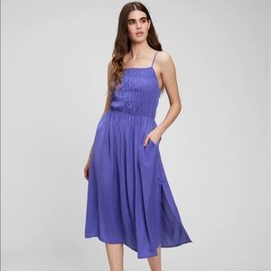 Gap Smocked Halter Midi Dress - Alice blue